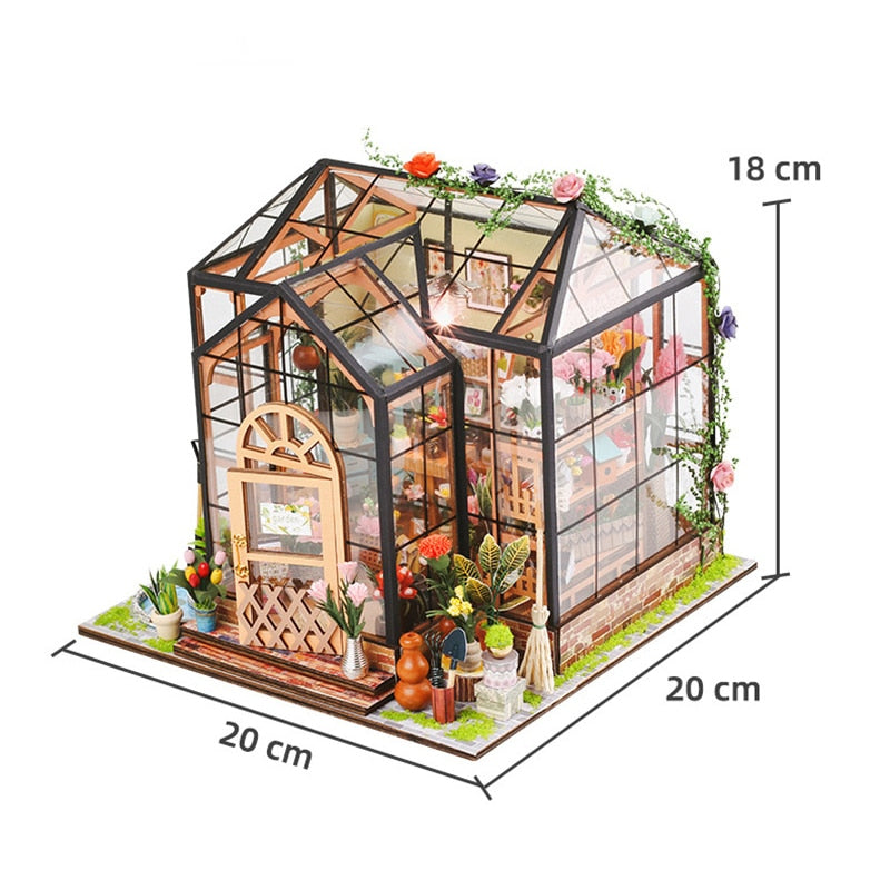 Jenny Greenhouse DIY Dollhouse Kit — front angle