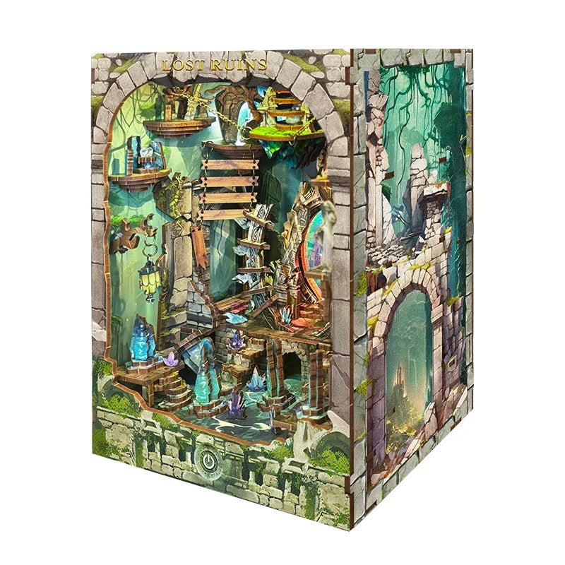 Lost Ruins DIY Book Nook Kit — angled close-up