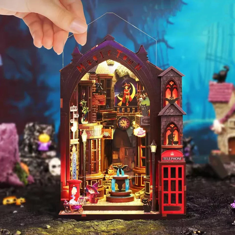Magic Alley DIY Book Nook Kit — box and pieces