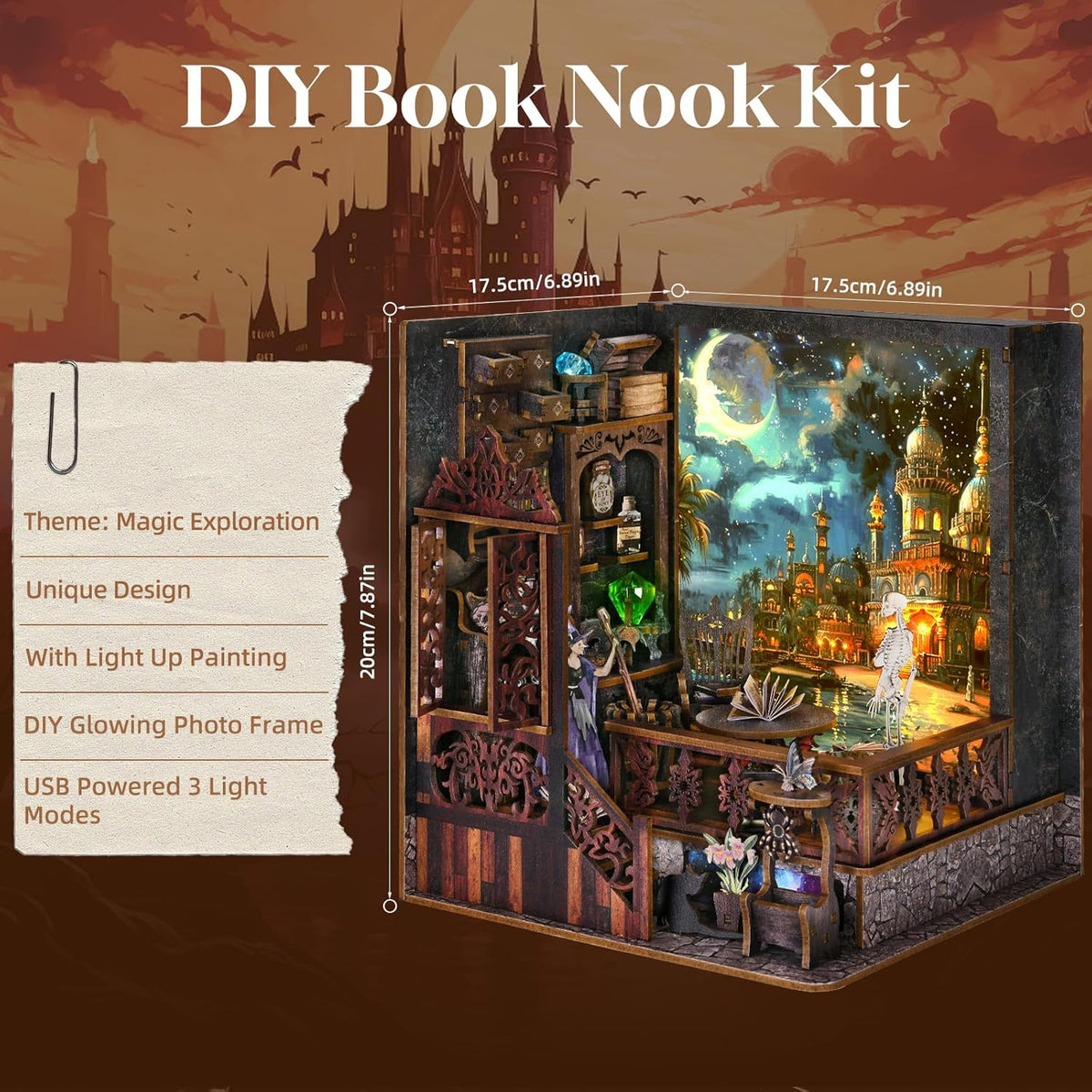 Magic Exploration DIY Book Nook Kit — front angle