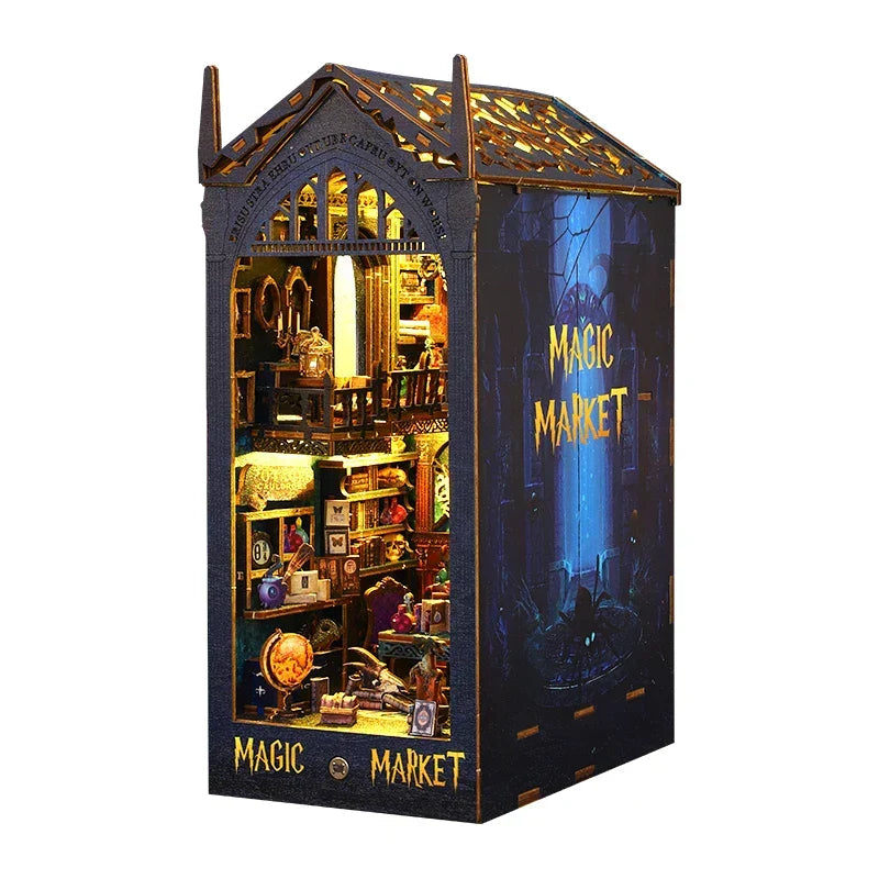 Magic Market DIY Book Nook Kit — box and pieces