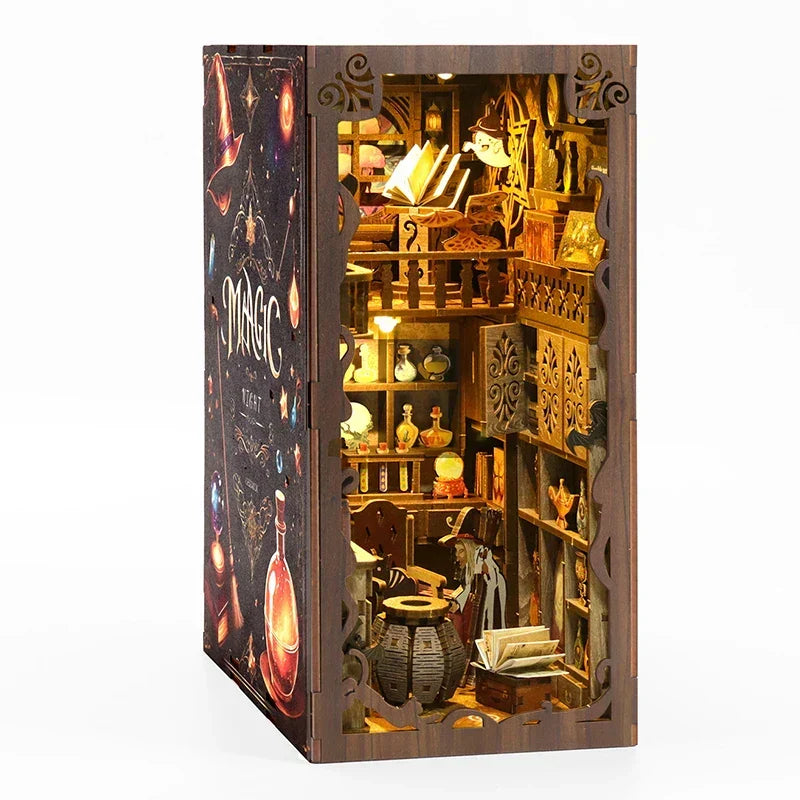 Magic Night Potion DIY Book Nook Kit — detalied side view
