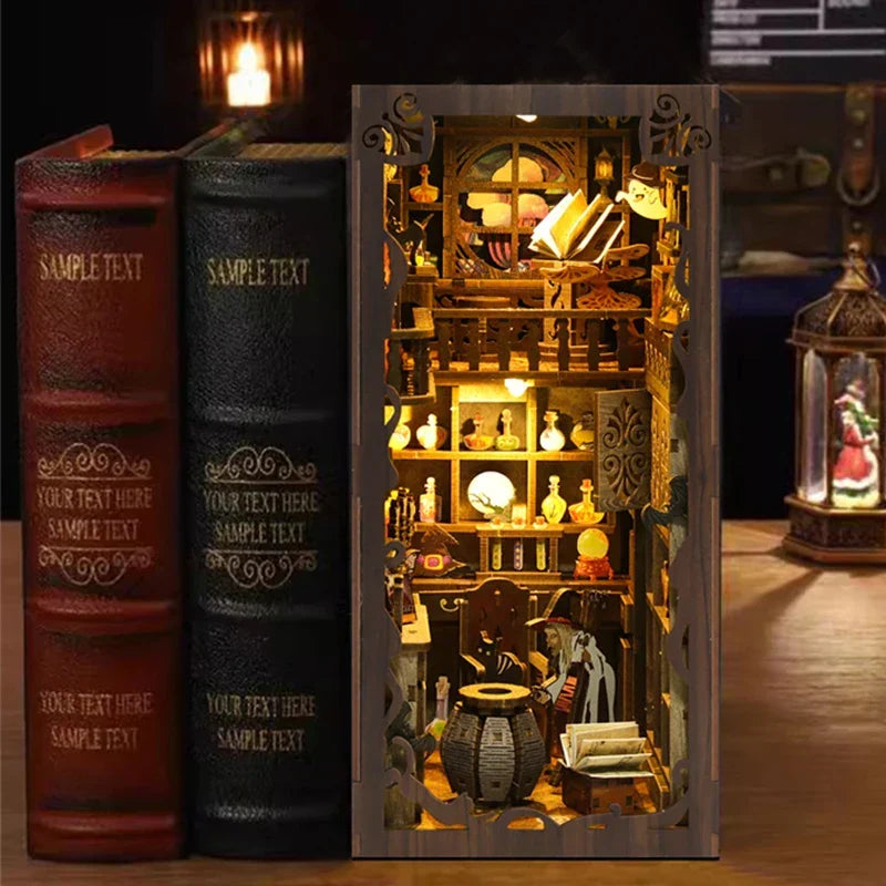 Magic Night Potion DIY Book Nook Kit — box and pieces
