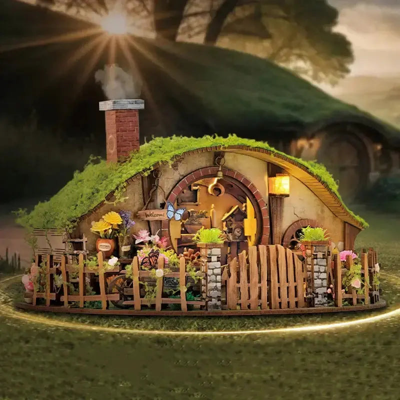 New DIY Wooden Magic Ring Casa Doll Houses Miniature Model — main view