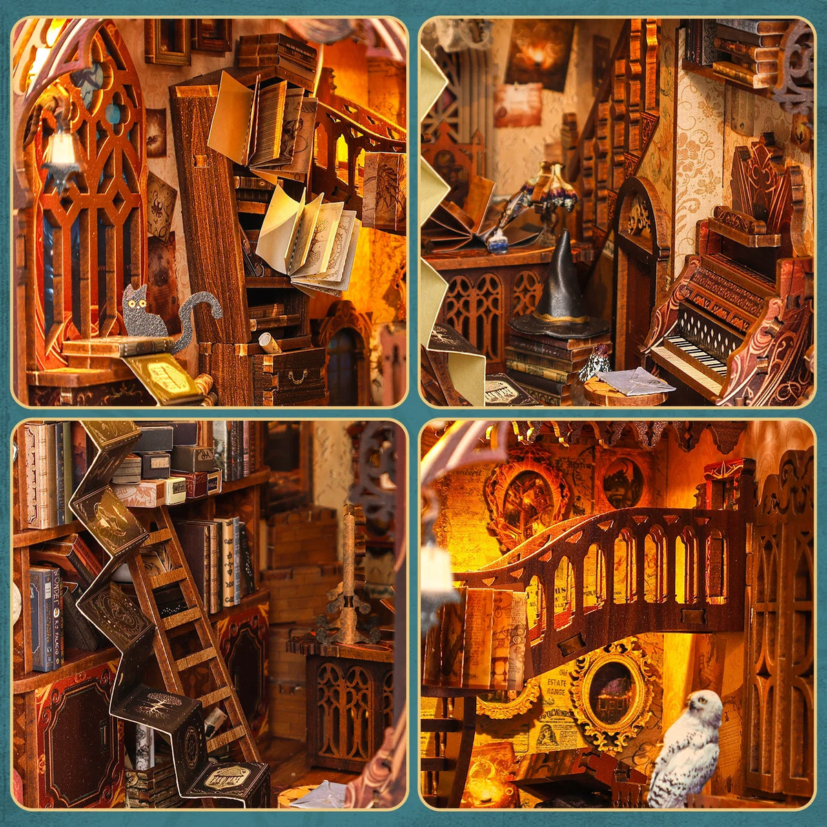 Magic World DIY Book Nook Kit — detalied side view