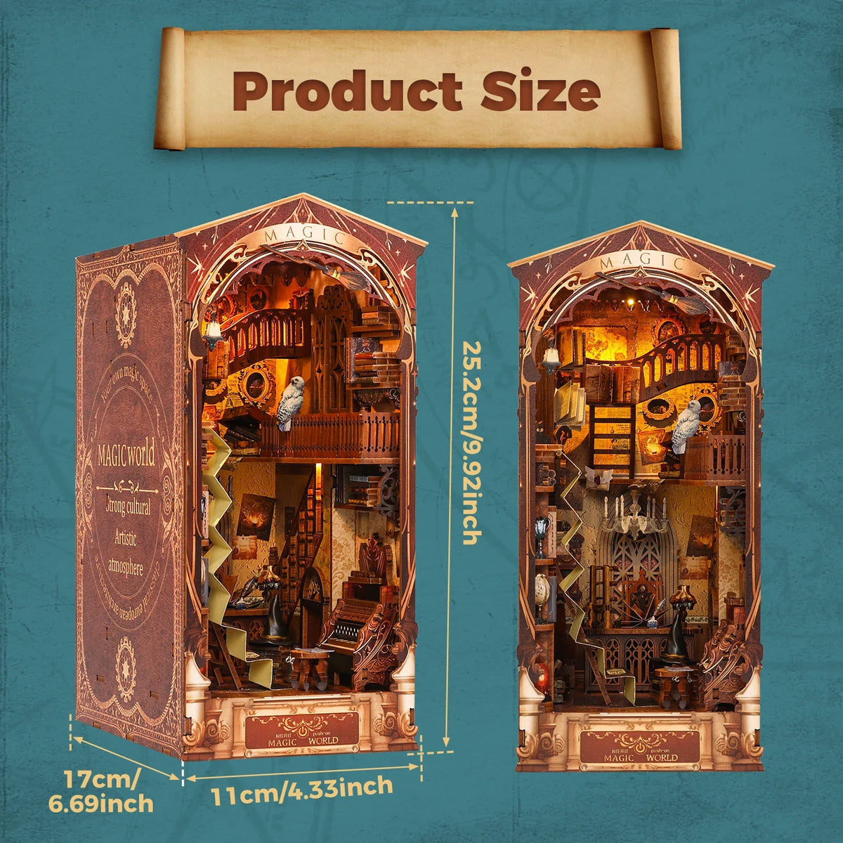 Magic World DIY Book Nook Kit — open display view