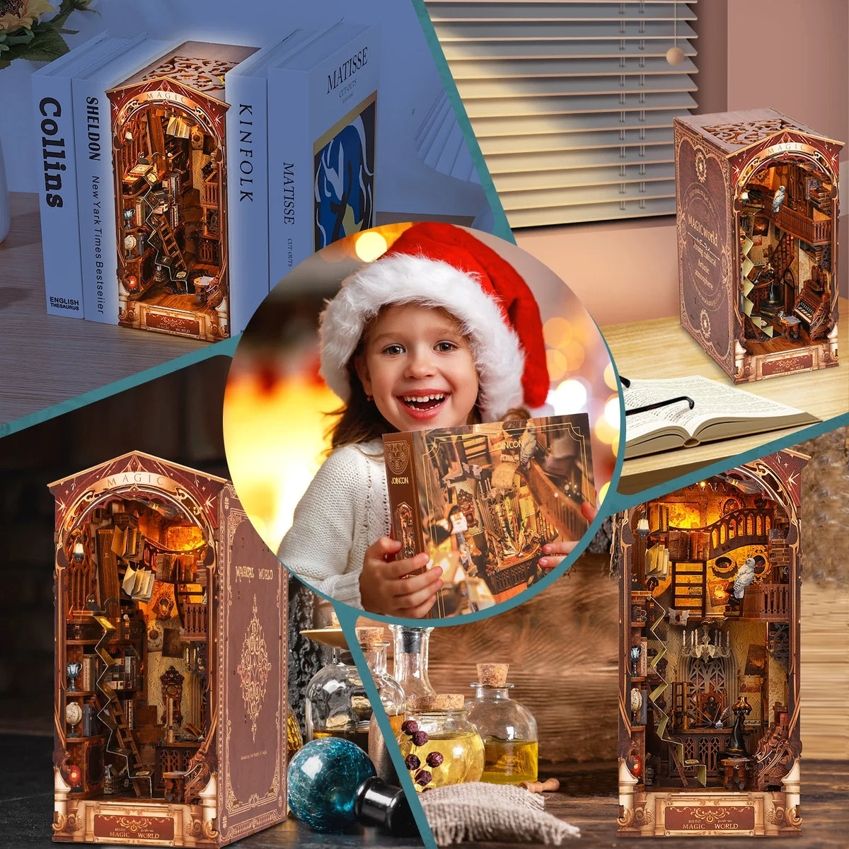 Magic World DIY Book Nook Kit — front angle