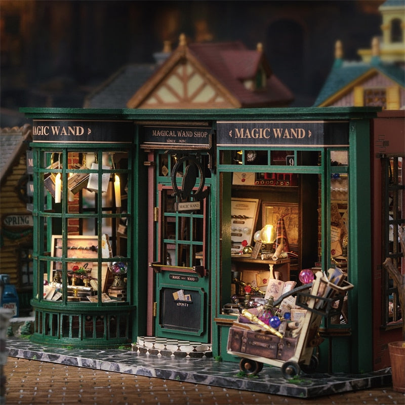 Magical Wand DIY Miniature House Kit — open display view