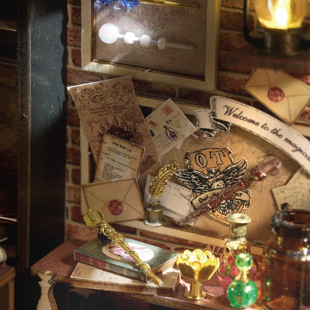 Magical Wand DIY Miniature House Kit — angled close-up
