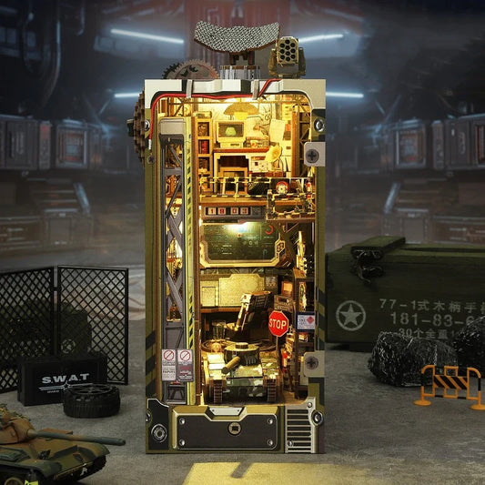 Military Base Book Nook Kit — detalied side view