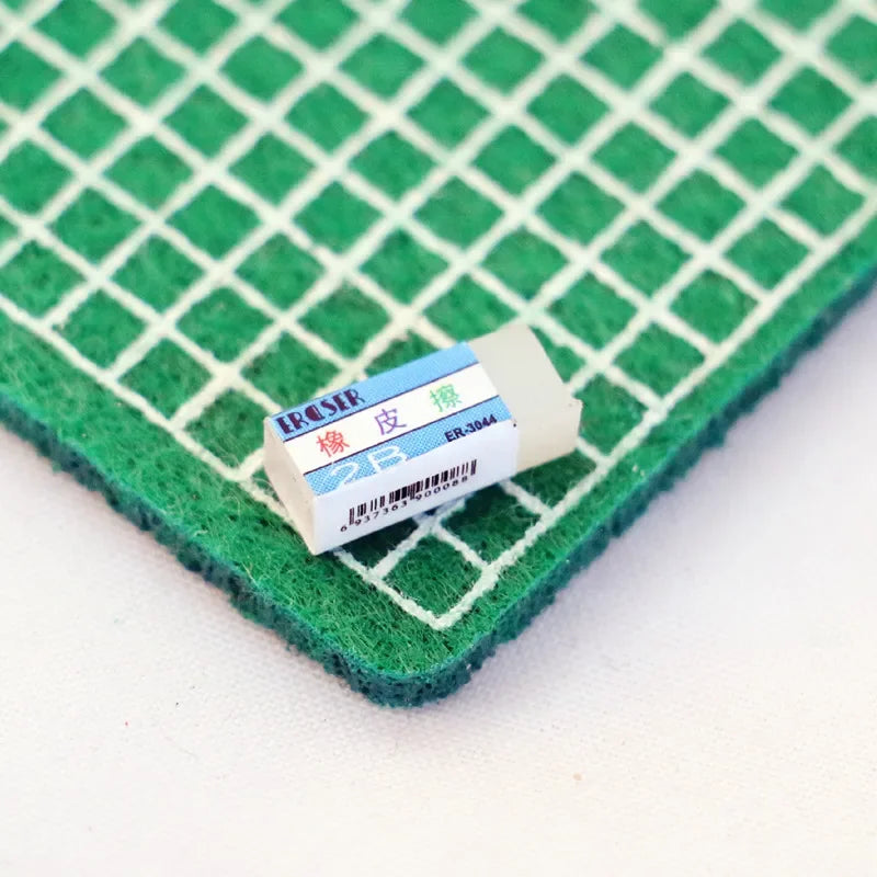Dollhouse Mini Eraser Set 1:12 — angled close-up
