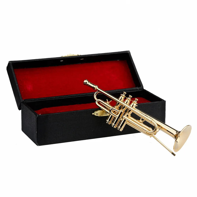 Mini Gold Trumpet Model — detalied side view