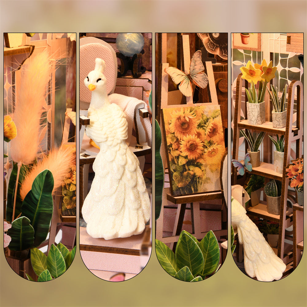 Mini Greenhouse DIY Book Nook Kit — scene view