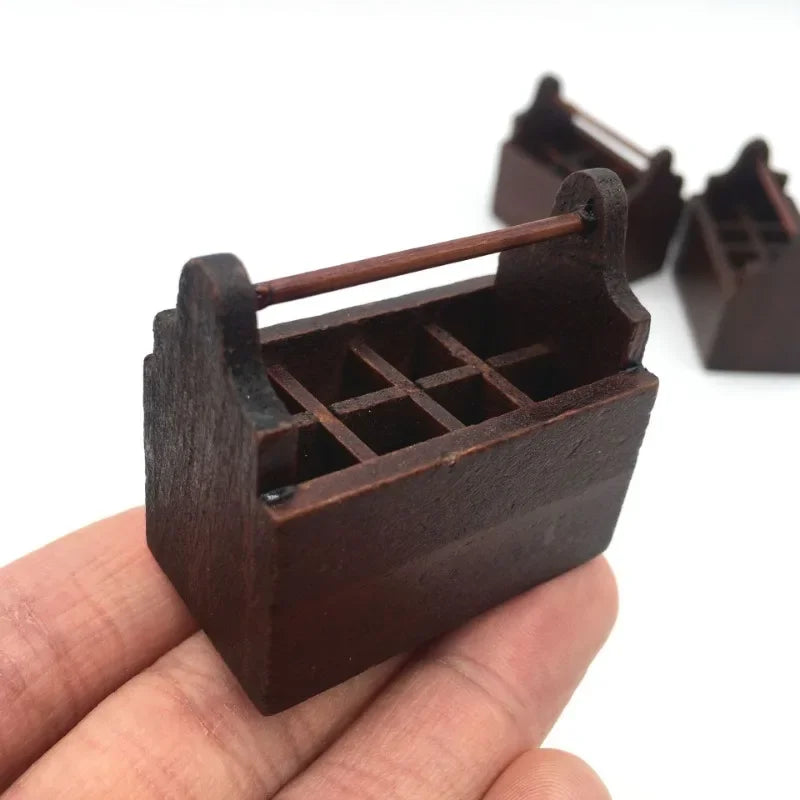 red set DIY Miniature House Kit — angled close-up