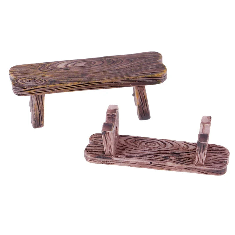 Dollhouse Wooden Bench Set — main view