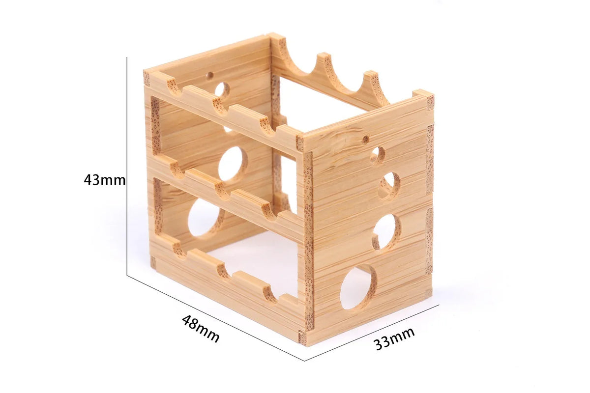 Dollhouse Bamboo Wine Rack 1:6 — main view