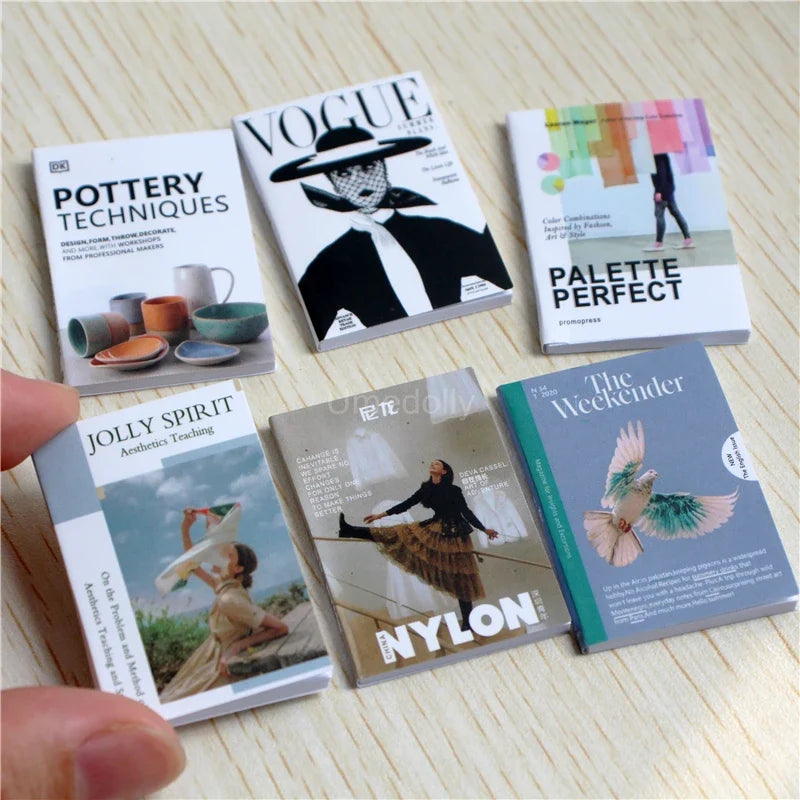 Dollhouse Books Set 1:6 Scale — angled close-up