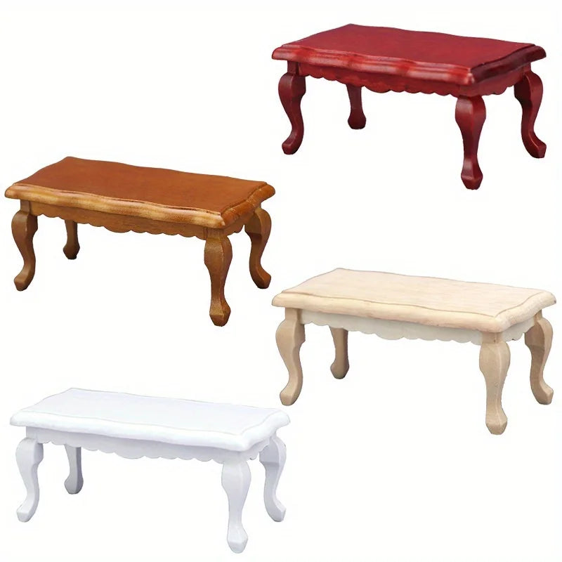 1:12 Miniature Coffee Table for Dollhouse — detalied side view