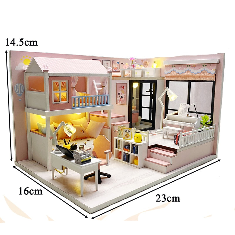Modern Loft V2 DIY Dollhouse Kit — main view