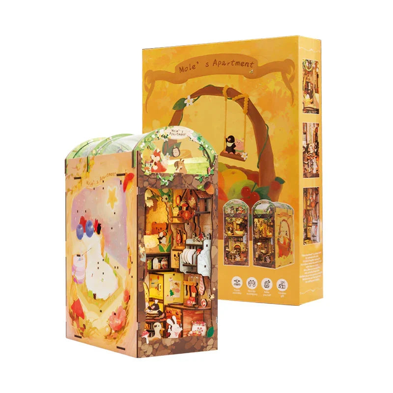 Moles Apartment DIY Book Nook Kit — detalied side view