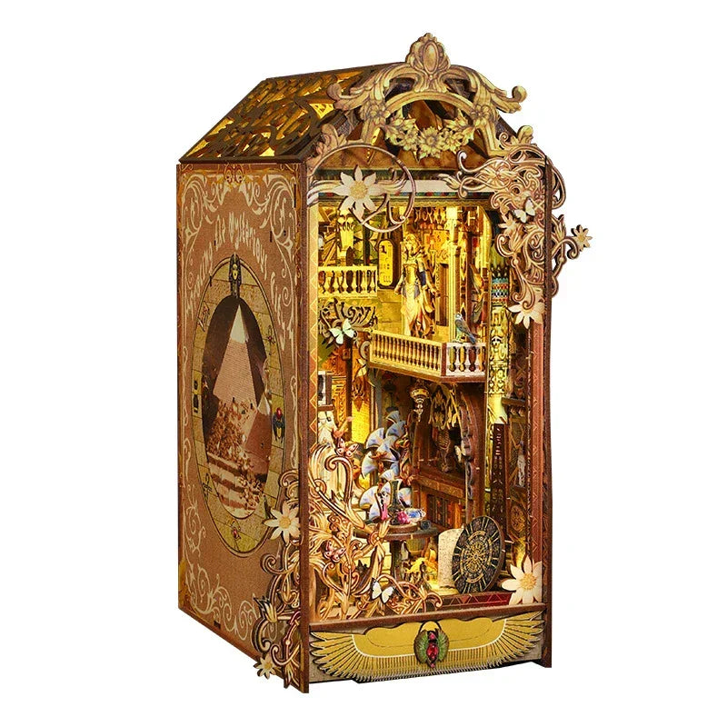 Mysterious Egypt City DIY Book Nook Kit — detalied side view