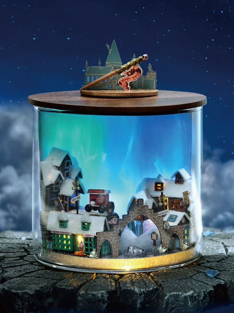 Magic Bottle House Kit | 3D Wooden Miniature Craft