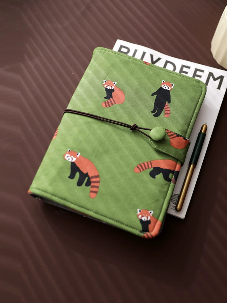 Aesthetic Loose Leaf Binder Journal Set Cute Refillable Planner Notebook with Stickers Tape & Ruler