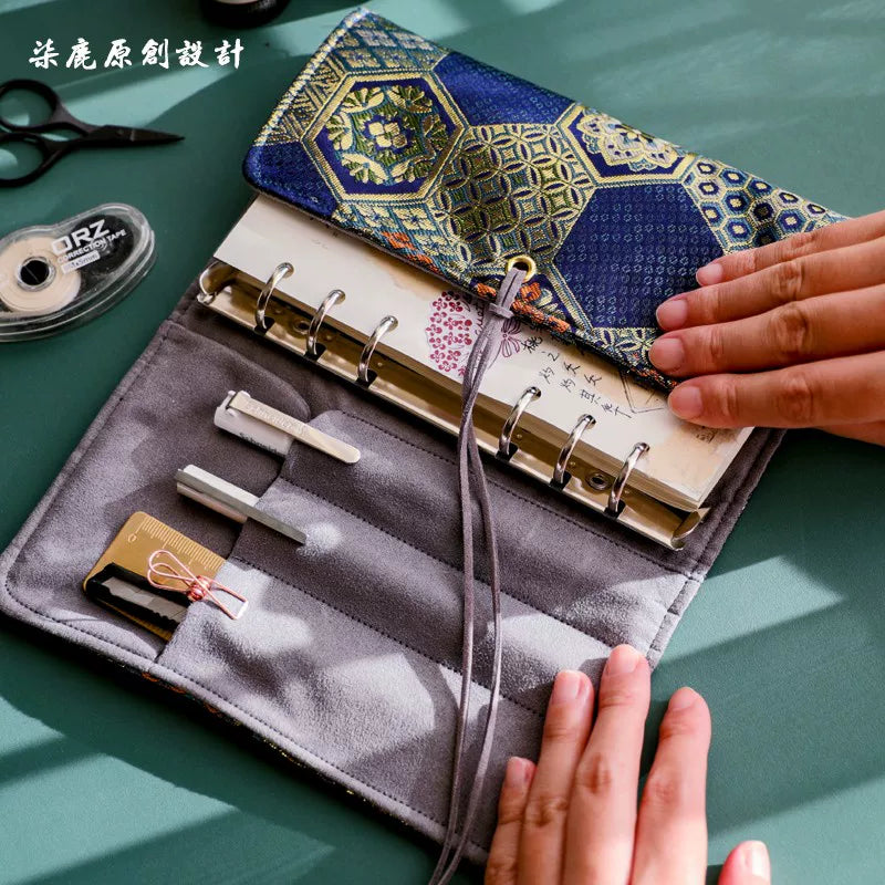 Vintage Refillable Loose Leaf Journal Notebook Set Aesthetic A5 A6 Binder Planner Diary