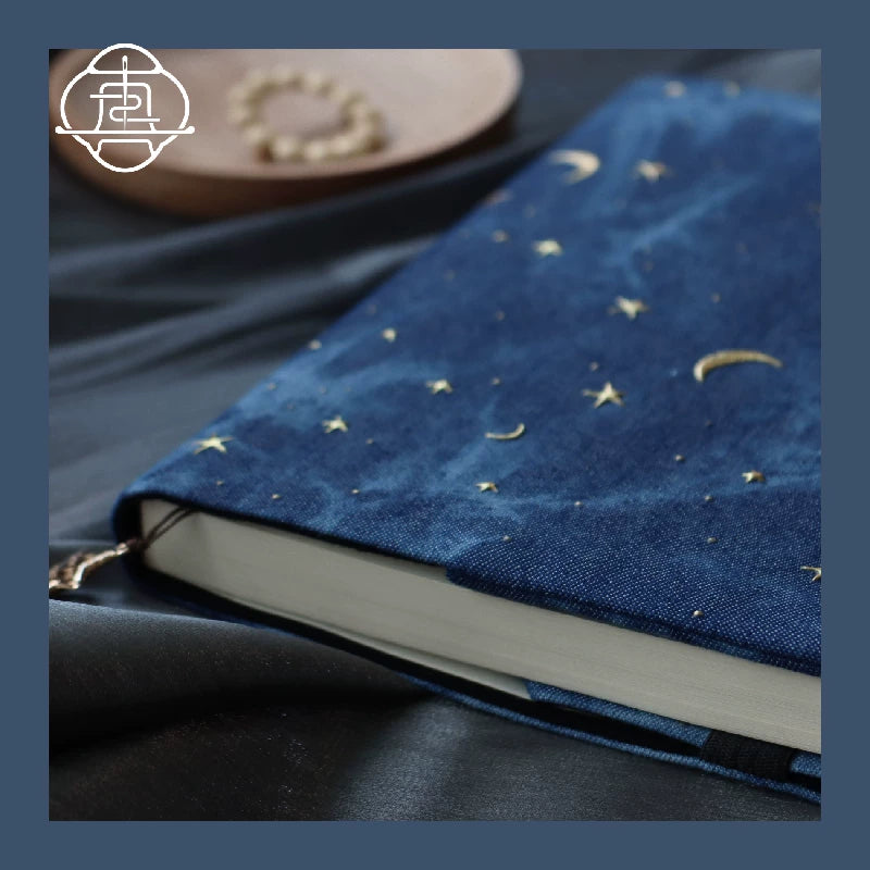 Handmade Starry Night Fabric Book Cover Journal Diary Planner Notebook A5 A6 A7