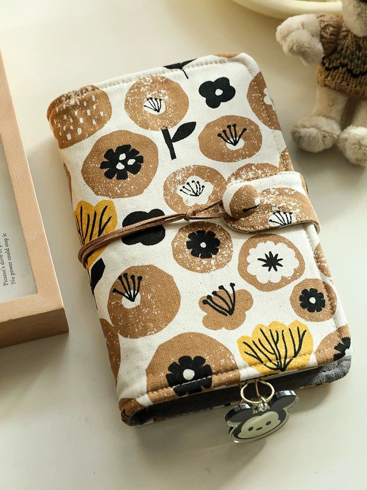 Aesthetic Loose Leaf Binder Journal Set Cute Refillable Planner Notebook with Stickers Tape & Ruler