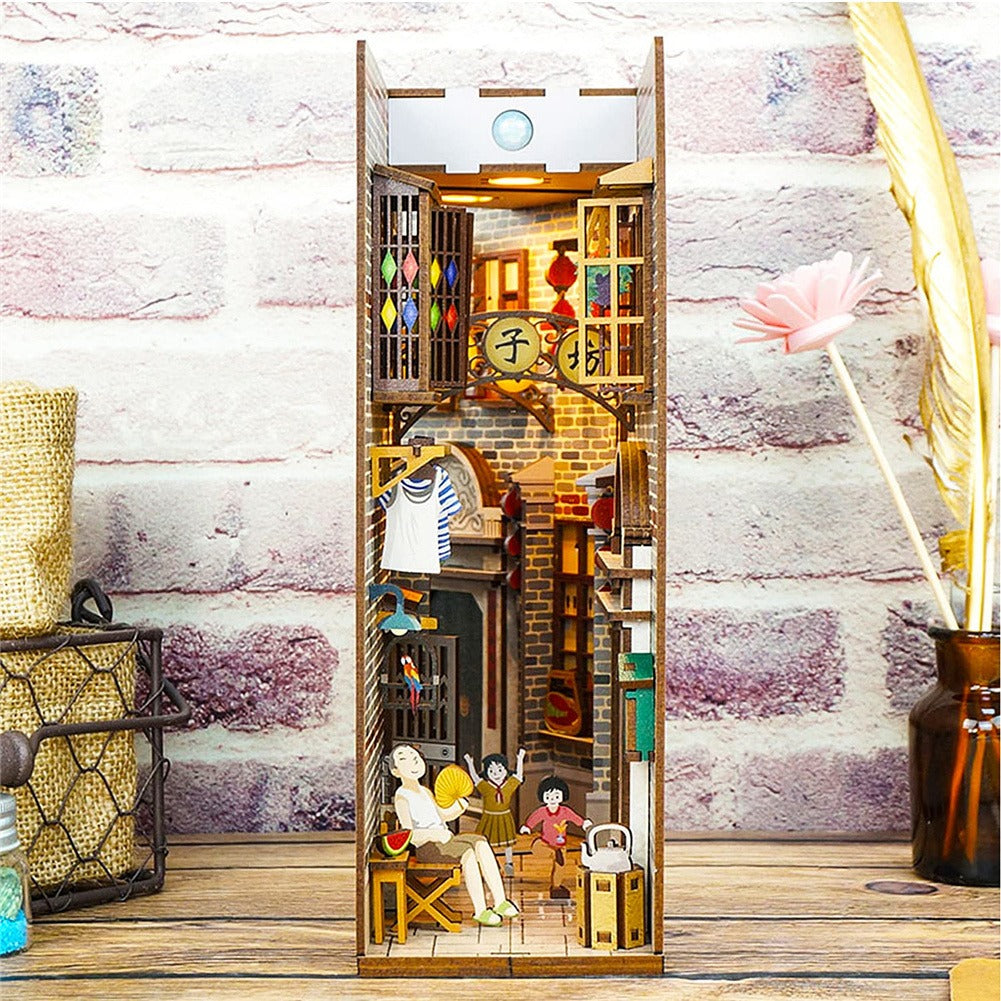 Old Times Of City DIY Book Nook Kit — front angle