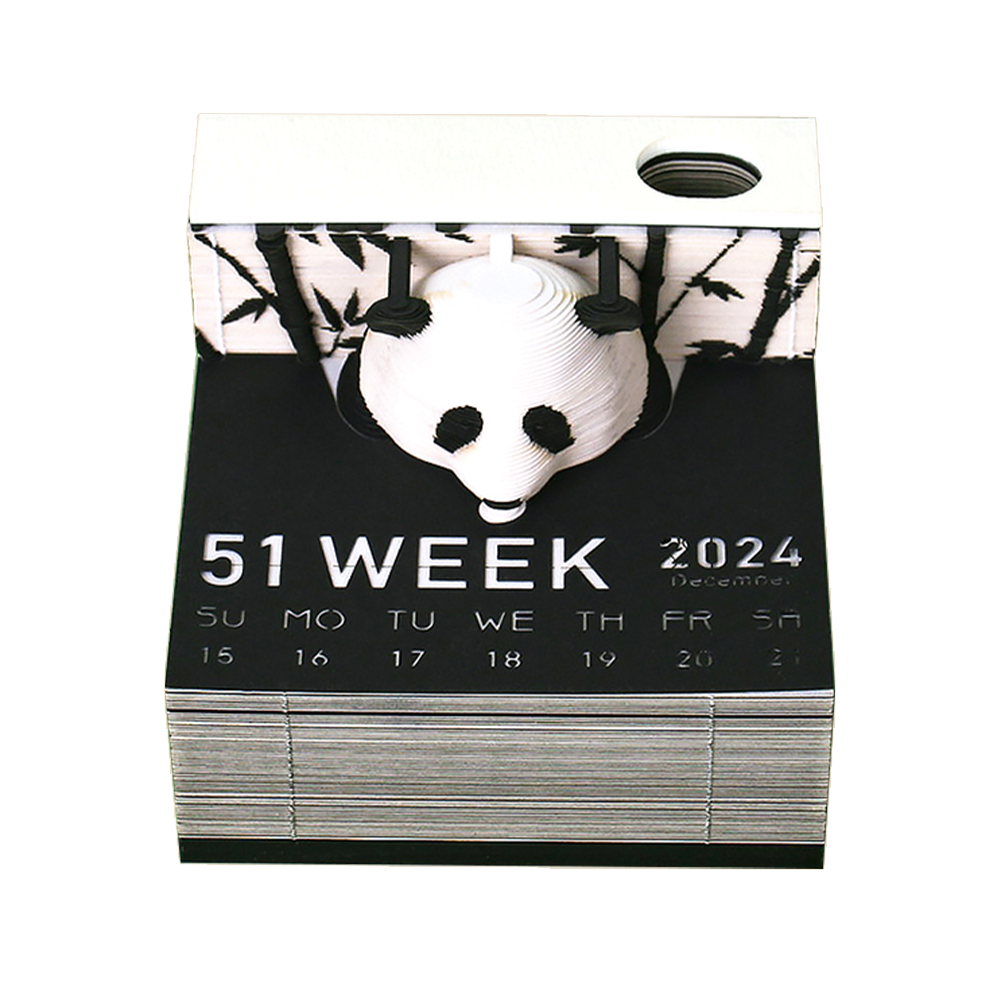 Panda Omoshiroi 3D Notepad — detalied side view