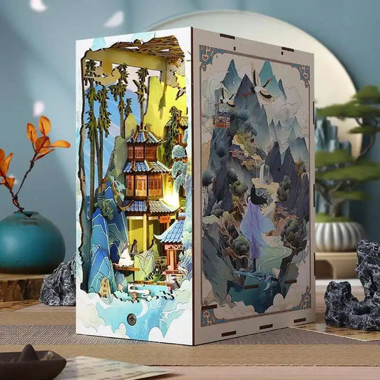 Penglai Wonderland Book Nook Mystical Chinese Fantasy DIY Kit — detalied side view