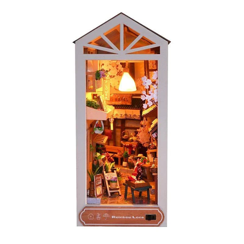 Rainbow Lane DIY Book Nook Kit — detalied side view