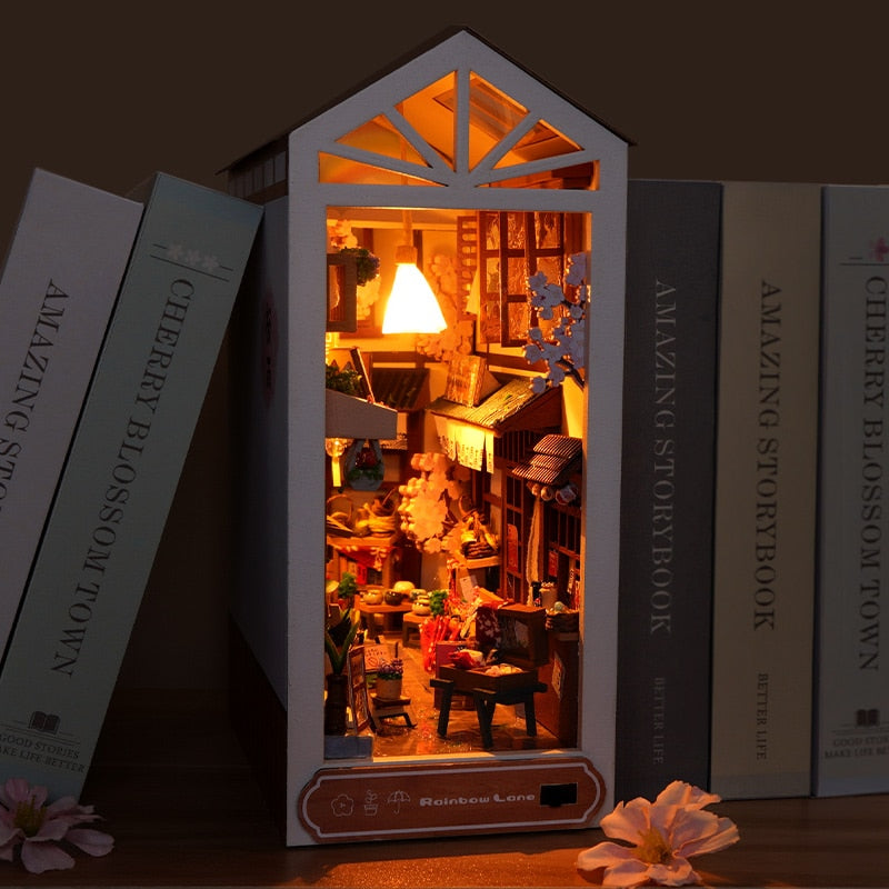 Rainbow Lane DIY Book Nook Kit — open display view