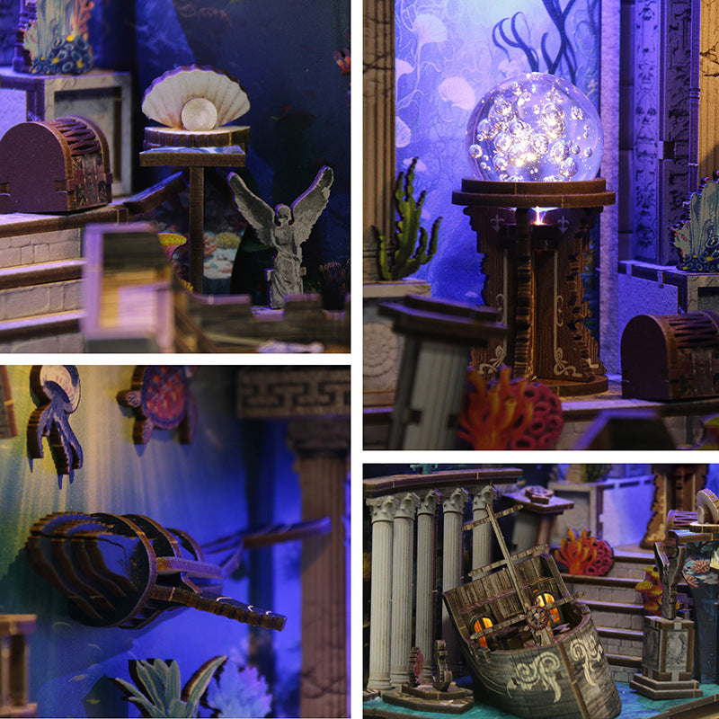 Riddle On The Seabed DIY Book Nook Kit — box and pieces