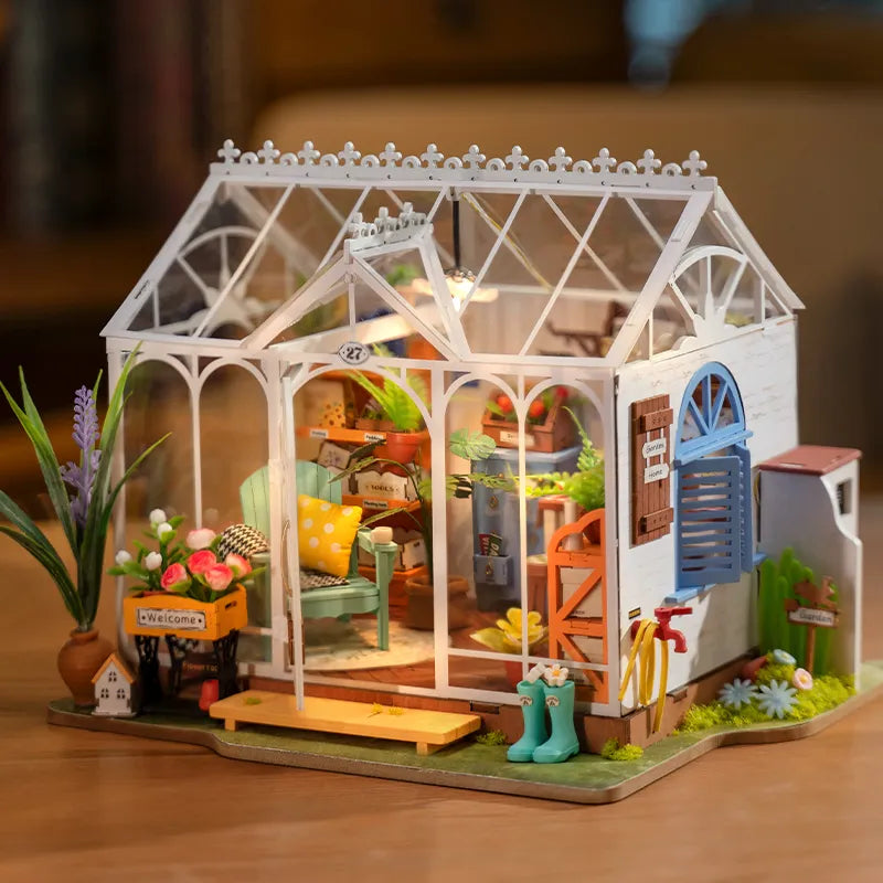Robotime Dreamy Garden DIY Dollhouse Kit — front angle