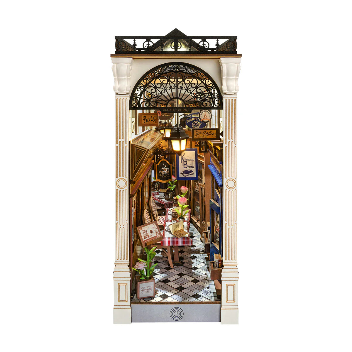 Robotime Rolife Arcade Dating DIY Book Nook Kit — detalied side view