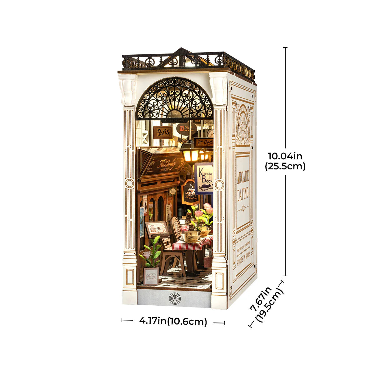 Robotime Rolife Arcade Dating DIY Book Nook Kit — front angle