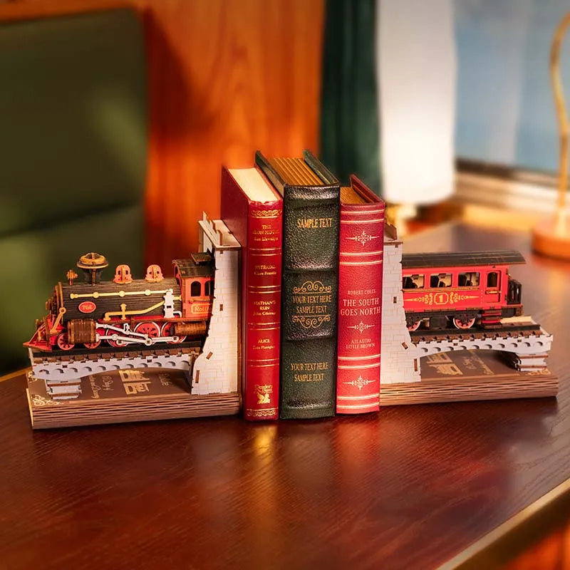Robotime Rolife Century Train DIY Book Nook Kit — main view