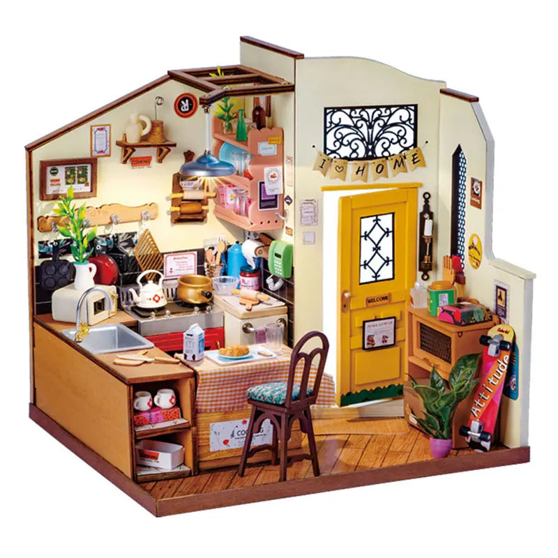 Robotime Rolife Cozy Kitchen DIY Dollhouse Kit — main view