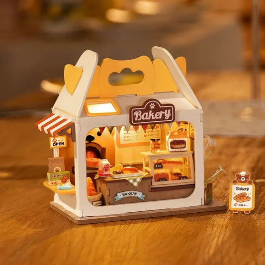 Teddy's Breadbox DIY Miniature House Kit — detalied side view