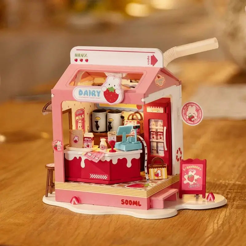 Teddy's Breadbox DIY Miniature House Kit — open display view