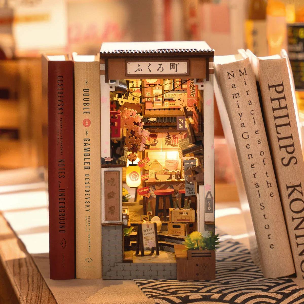 Robotime Rolife Sakura Wine Alley DIY Book Nook Kit — main view