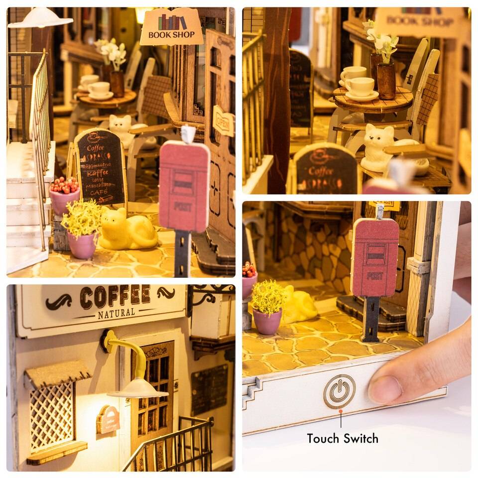 Robotime Rolife Sunshine Town Book Nook Kit — main view