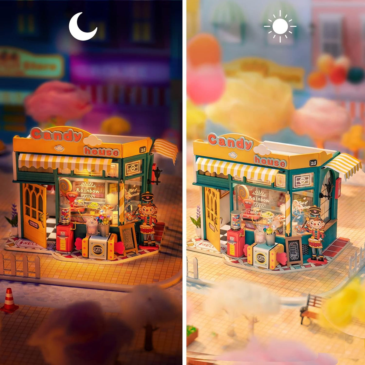 Rolife Rainbow Candy House DIY Dollhouse Kit — main view