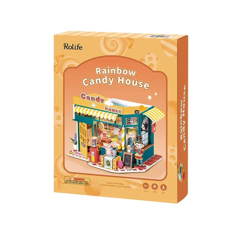 Rolife Rainbow Candy House DIY Dollhouse Kit — main view