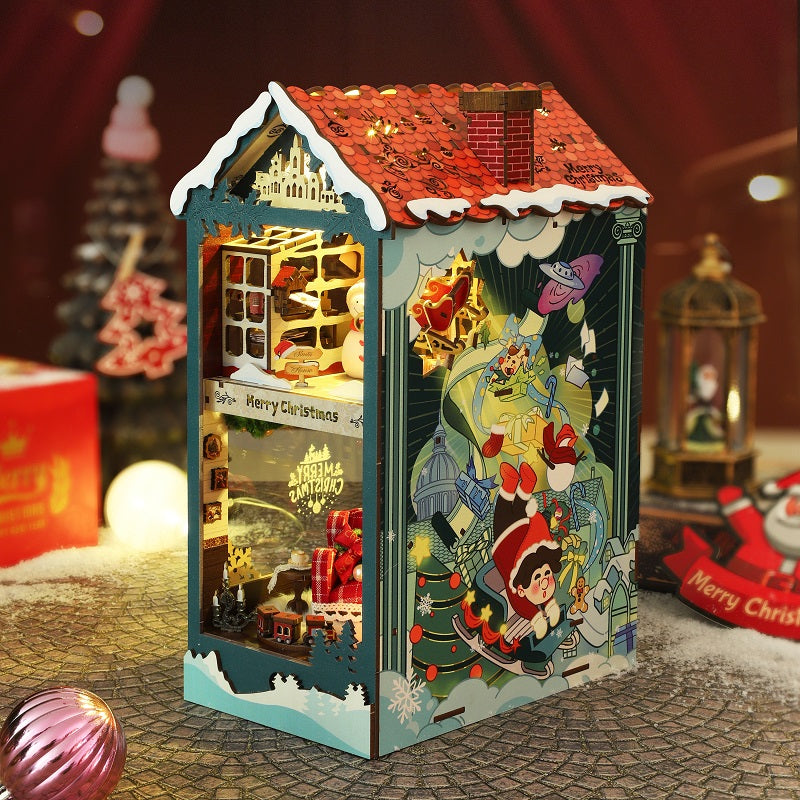 Romantic Christmas DIY Book Nook Kit — scene view