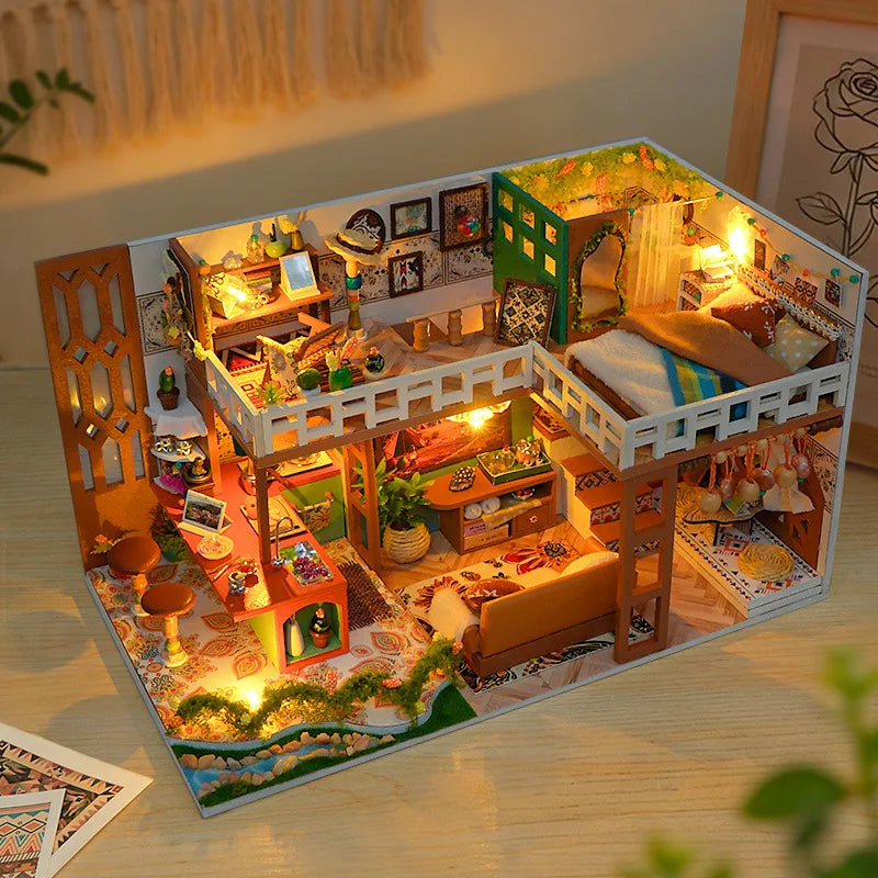 Bohemian Loft DIY Miniature House Kit — main view