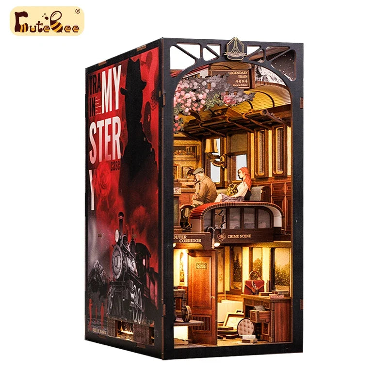 Train Mystery DIY Book Nook Kit — box and pieces